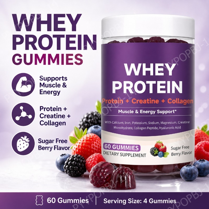 Nutrition Fitness Supplements - Whey Kreatin Kolajenli Protein Jelibonları 12g