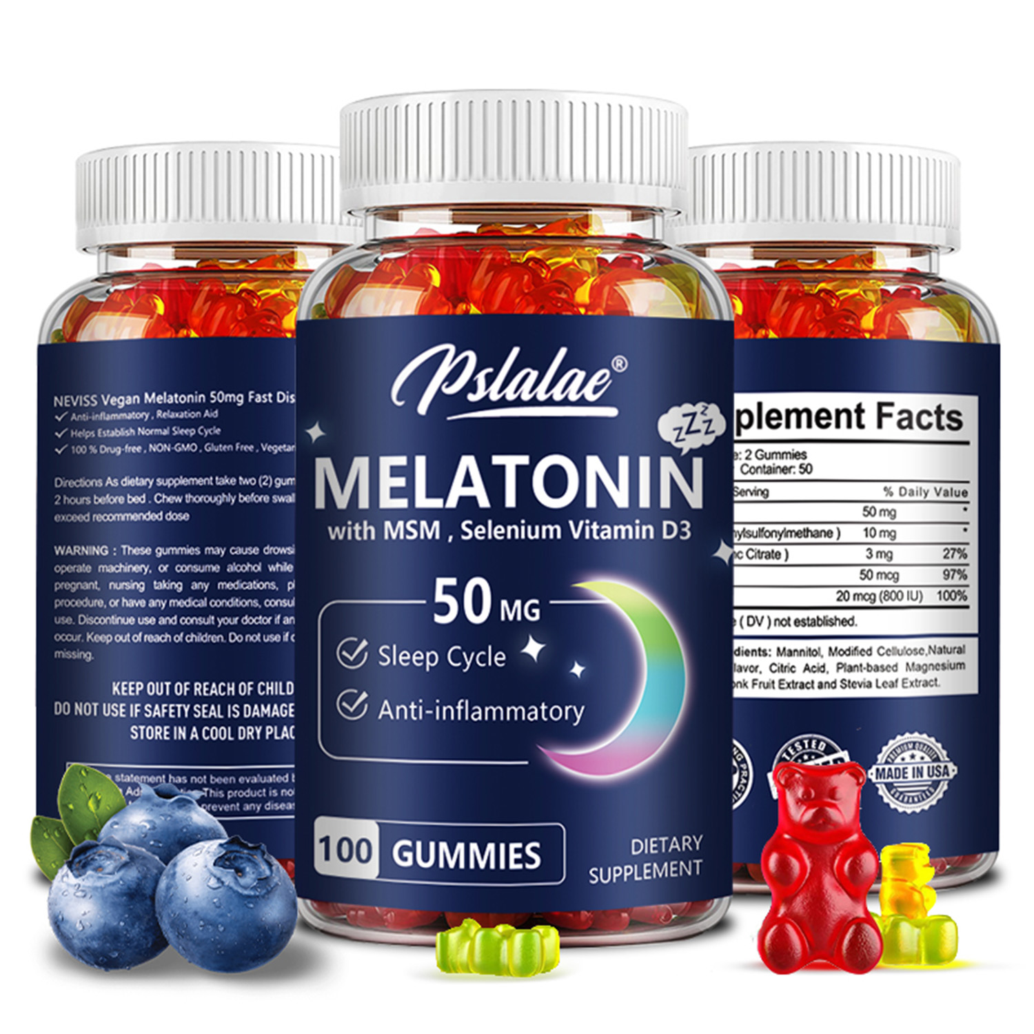 Melatonin Sleep Gummy - Melatonin Sakızları 50mg - Uyku Desteği,