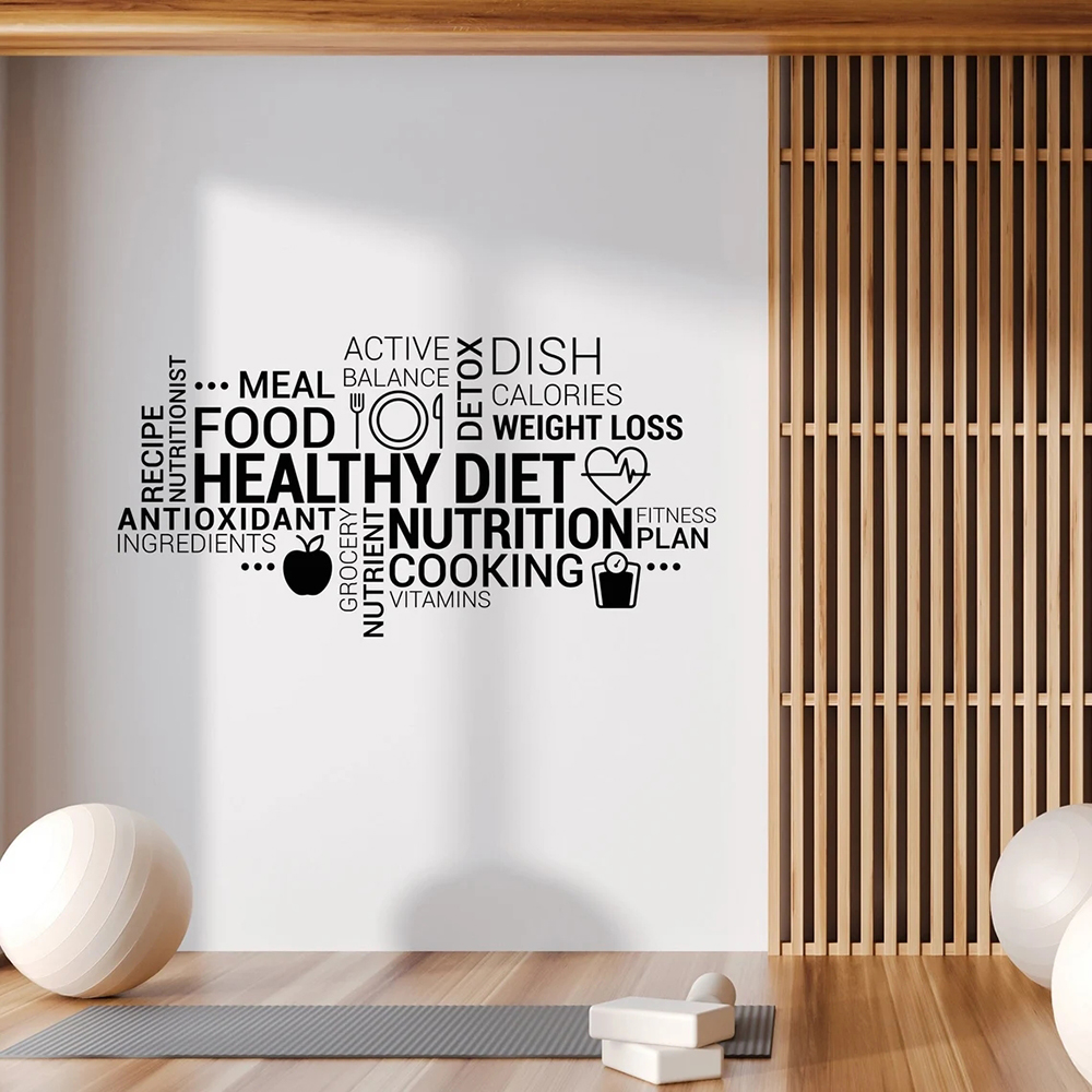 Nutrition For Health Fitness & Sport Melvin Williams - İlham Verici Sağlıklı Yeme Vinil Duvar