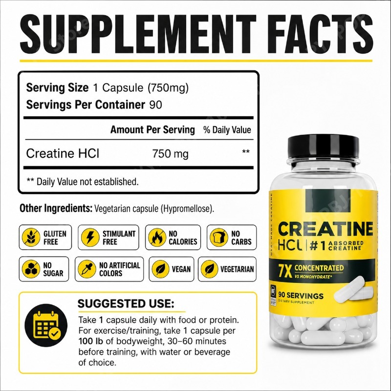 Kreatin HCl 750mg 90 Kapsül Fi - Nutrition Fitness Supplements incelemesi ve fiyatı