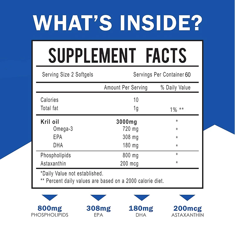 Antarktika Krill Yağı 3000mg - - Omega 3 Fish Oil incelemesi ve fiyatı